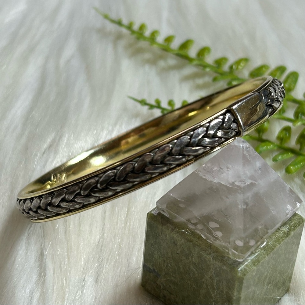 Liz Claiborne two tone bangle Bracelet - Picture 2 of 8